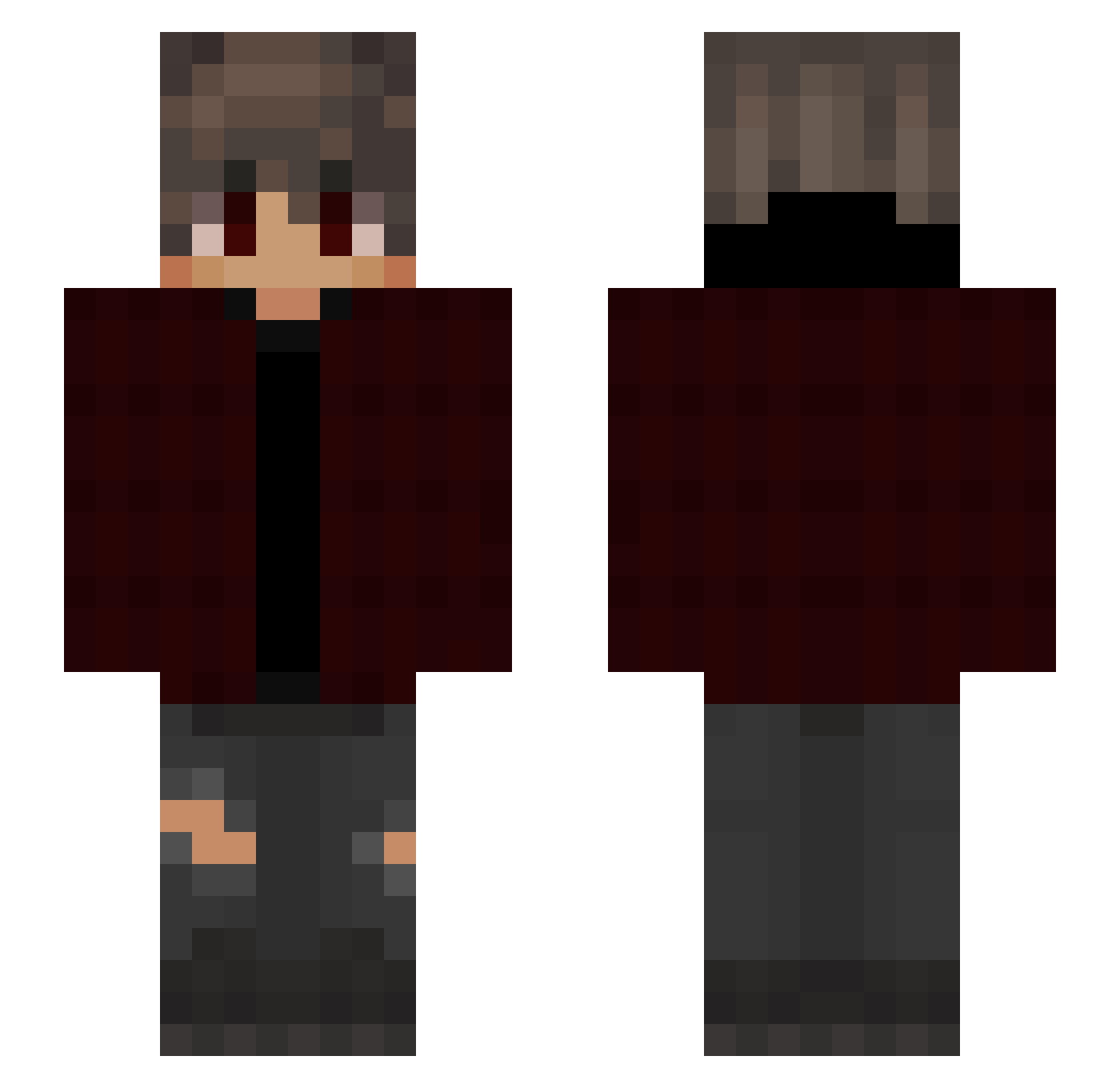 processions Minecraft skin, front and back view