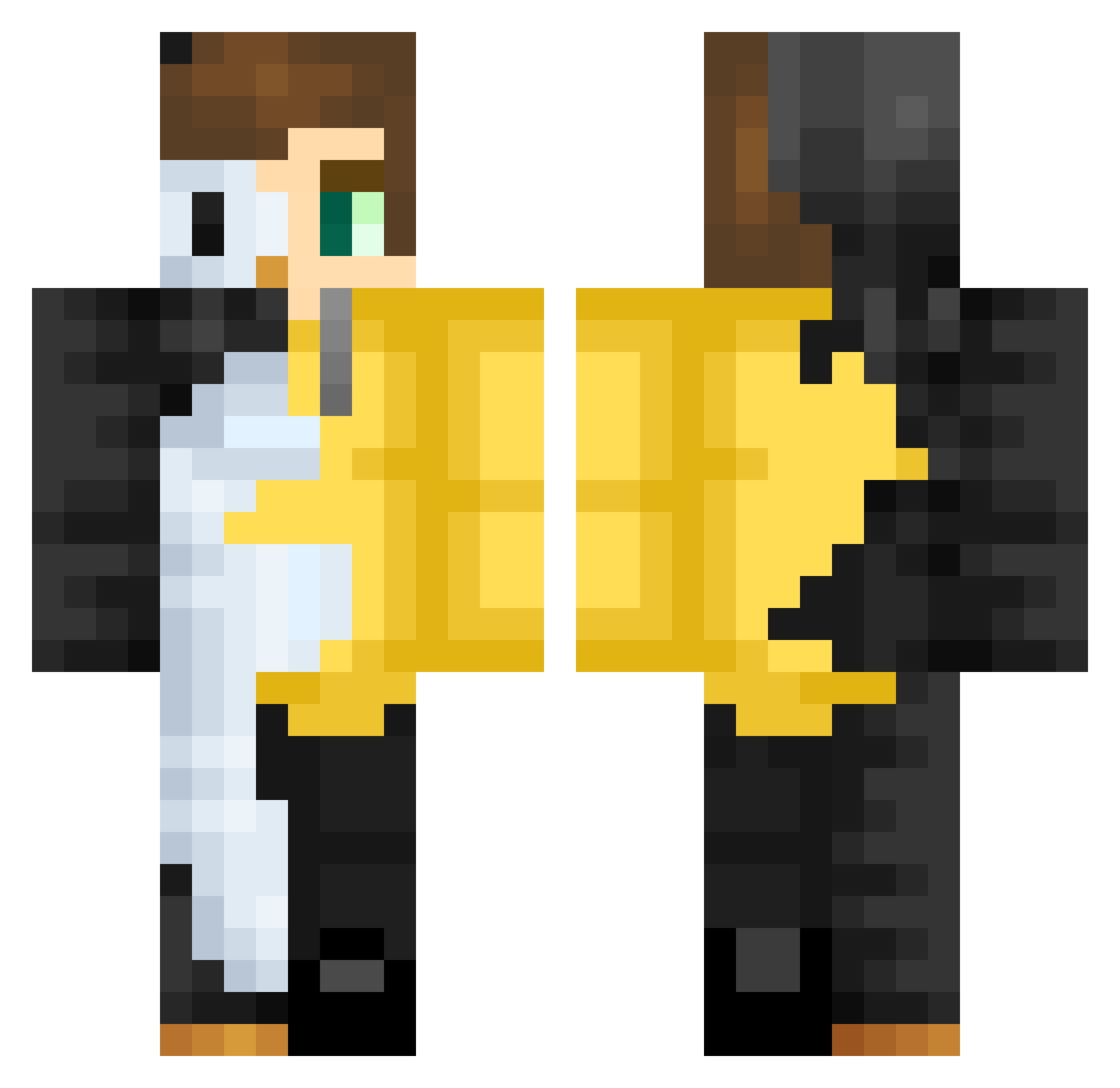 Pengween Minecraft skin, front and back view