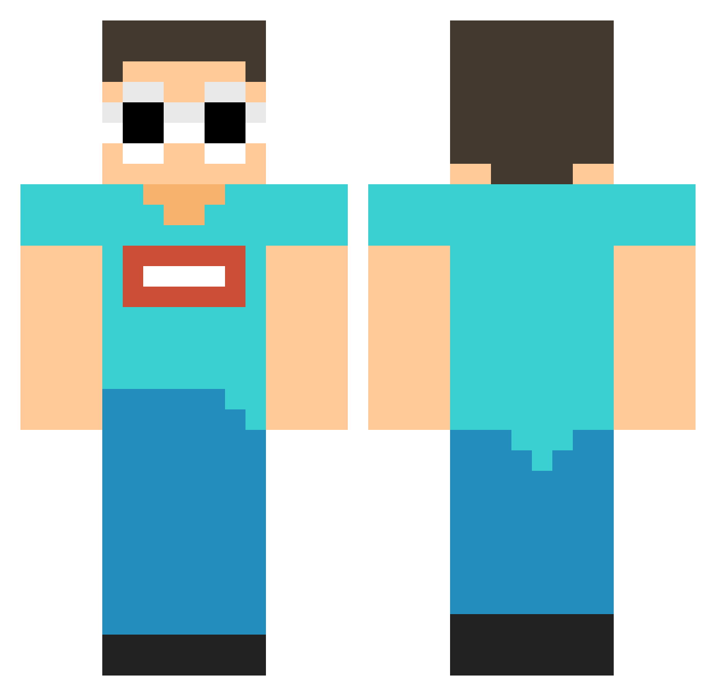 THEOLDMANSBOYS Minecraft skin, front and back view
