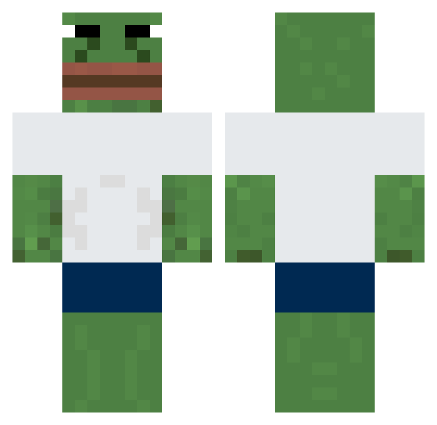 ksjobes Minecraft skin, front and back view
