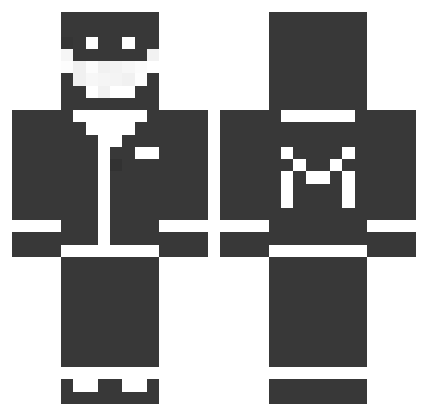 DiosEstaMuerto Minecraft skin, front and back view