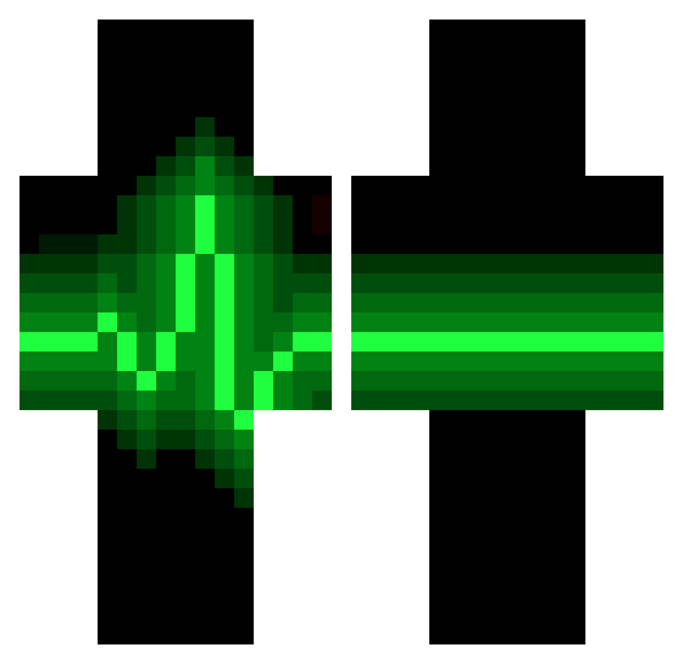 unbeatrice Minecraft skin, front and back view