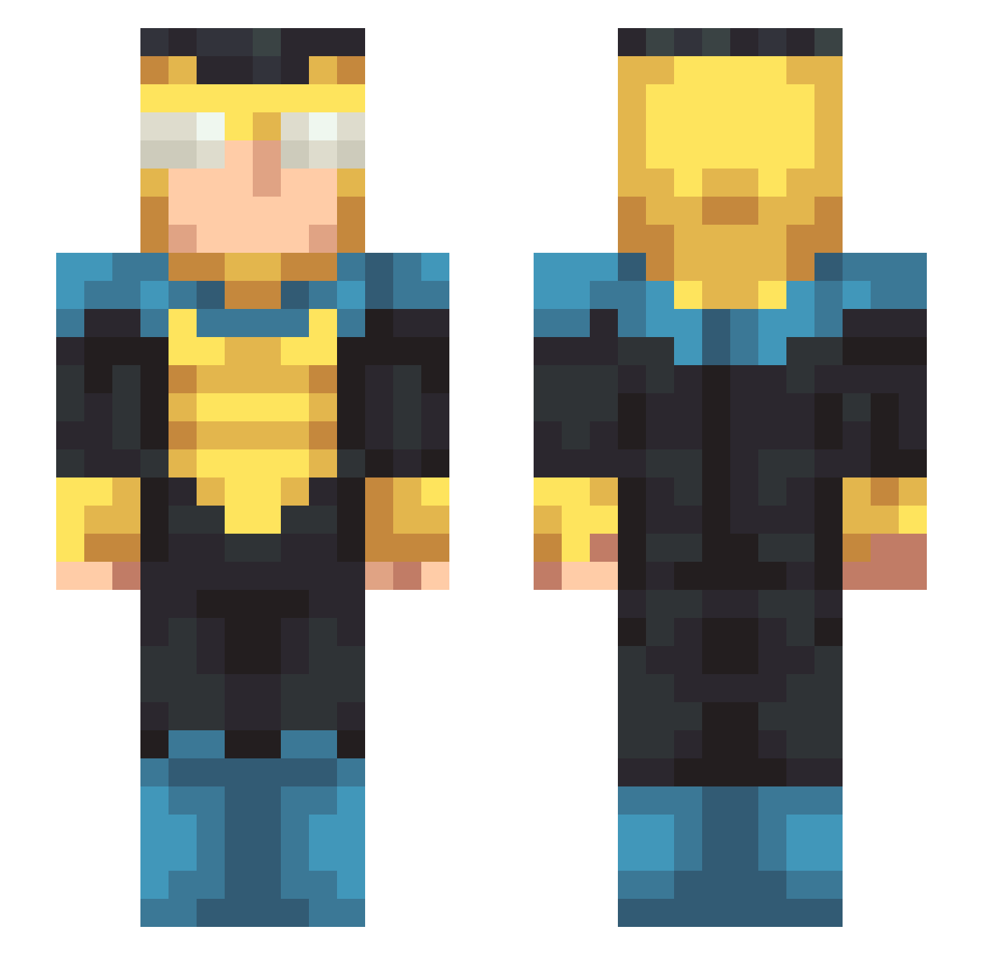 keepitmelo Minecraft skin, front and back view