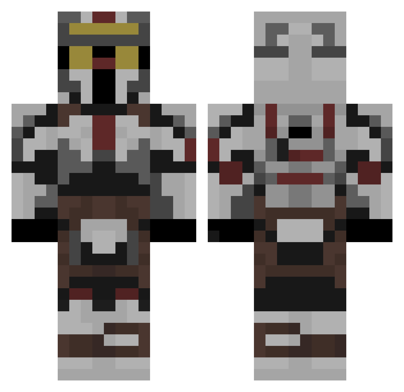 Jackpl20 Minecraft skin, front and back view
