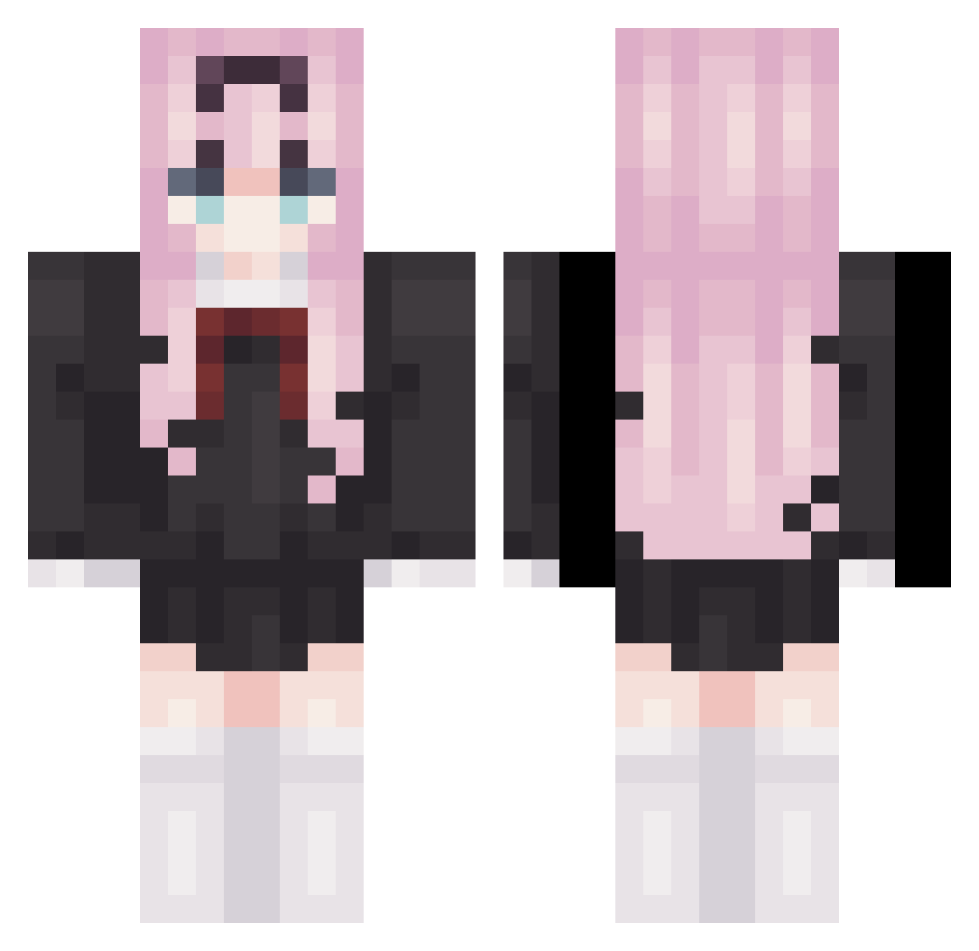 Prechan123 Minecraft skin, front and back view