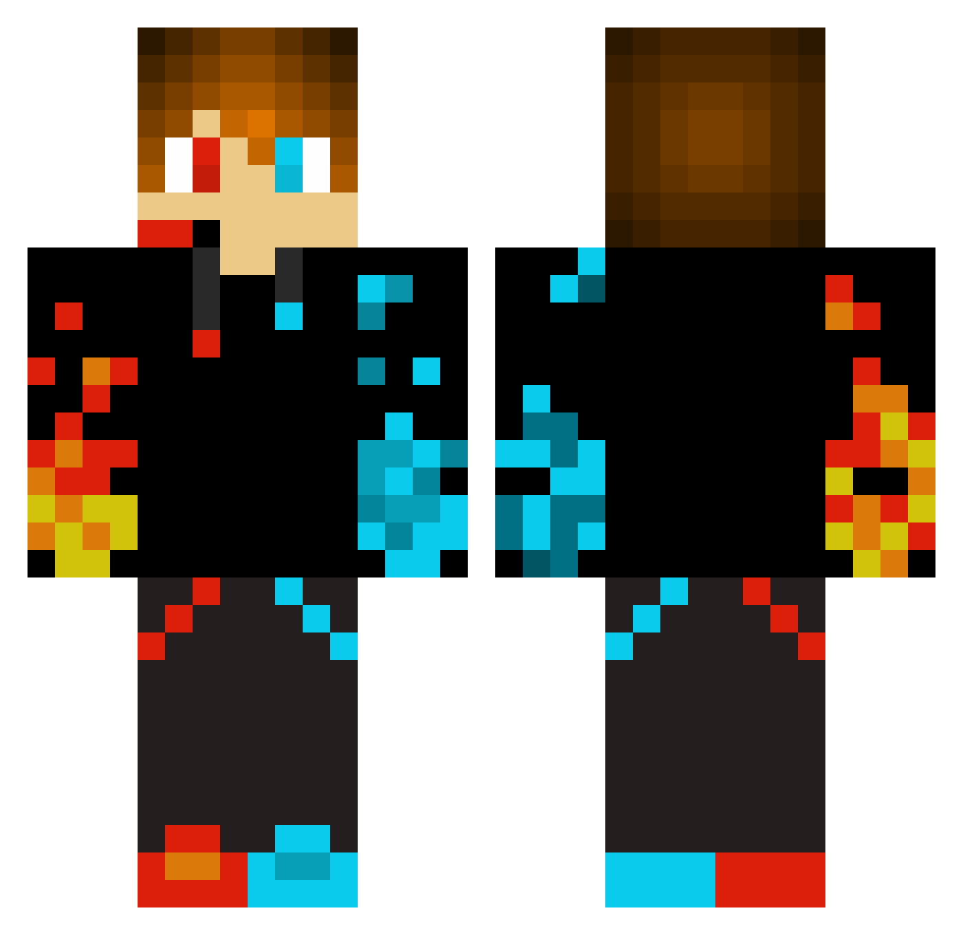 zbest56 Minecraft skin, front and back view