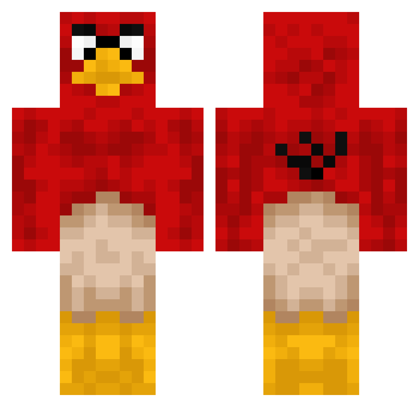 hllk Minecraft skin, front and back view