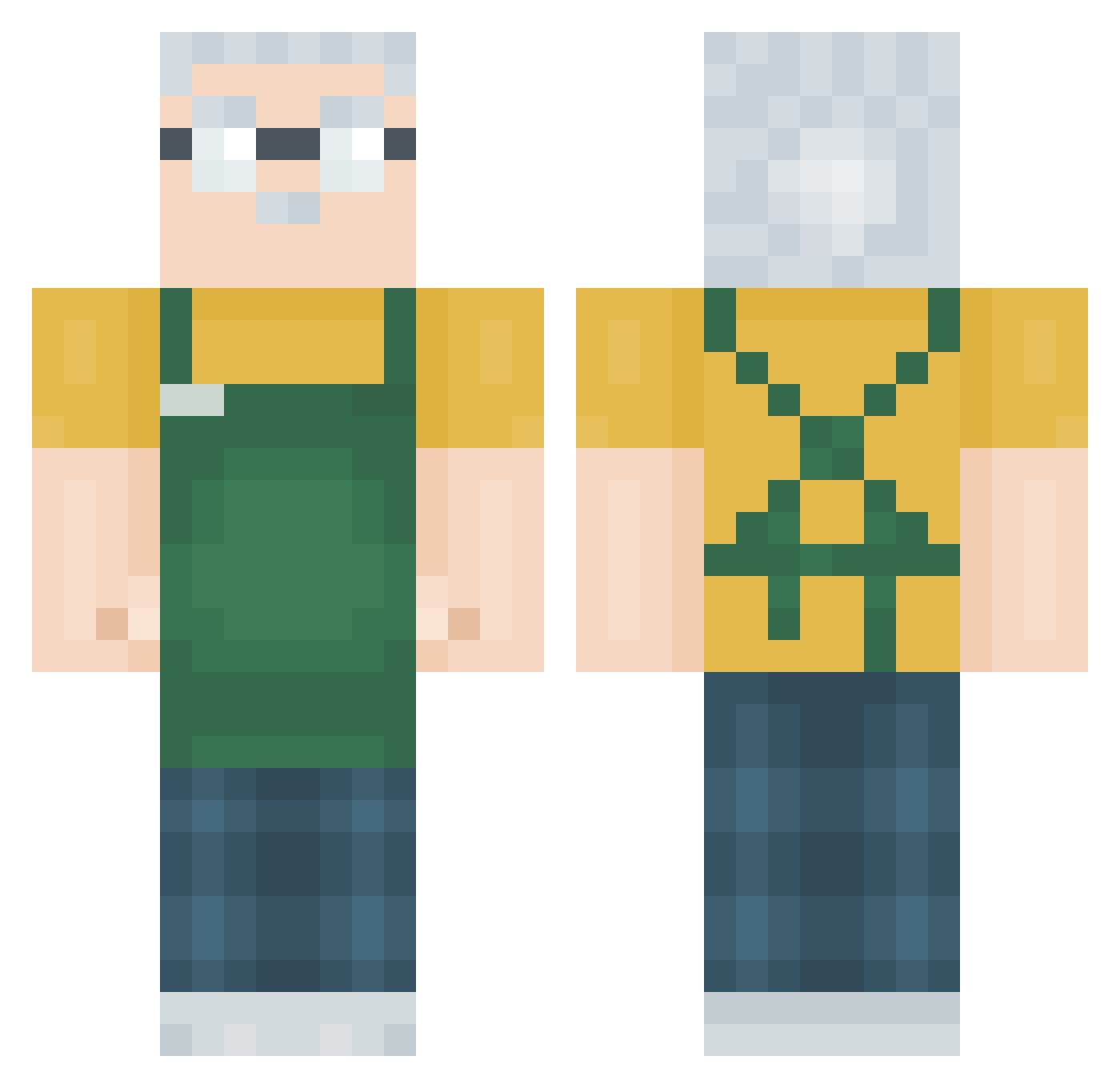 Aspect____Z Minecraft skin, front and back view