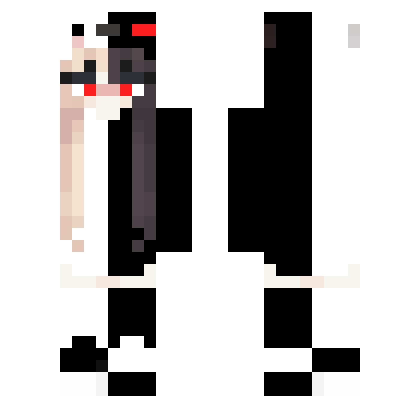 Vraxisupster Minecraft skin, front and back view