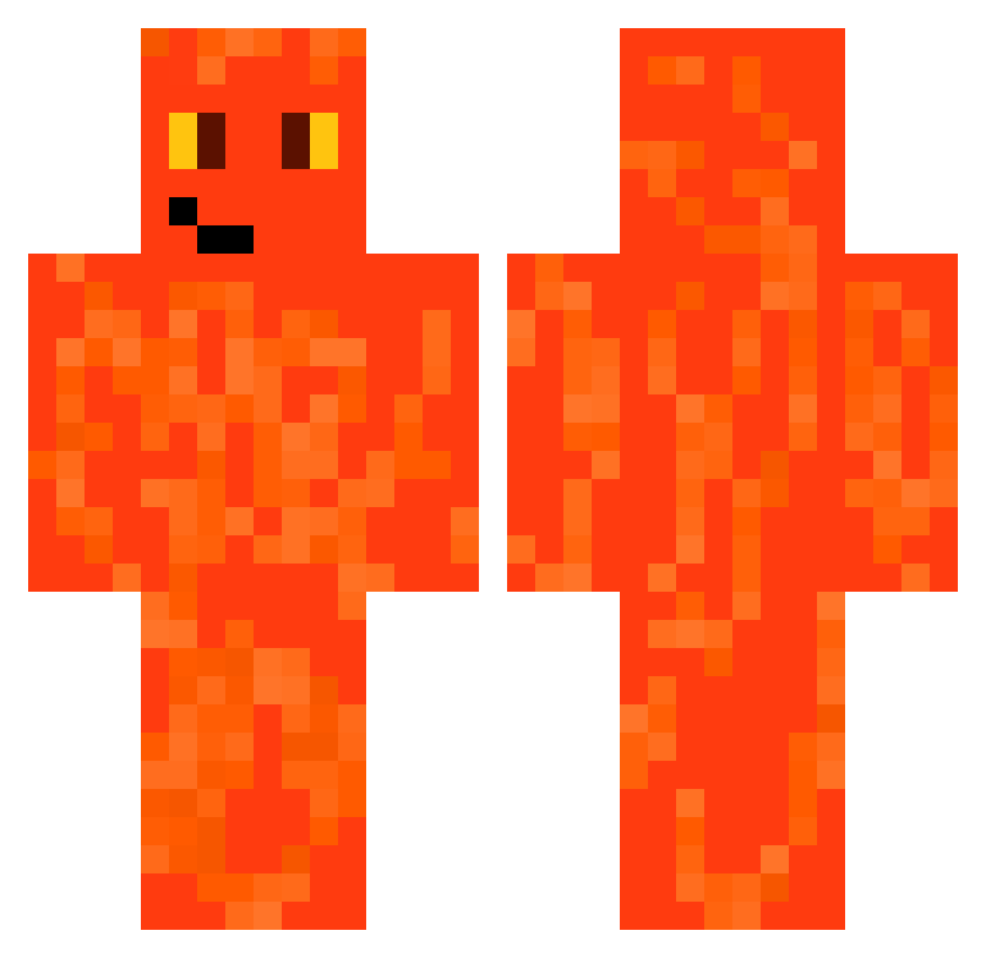 lolvig Minecraft skin, front and back view
