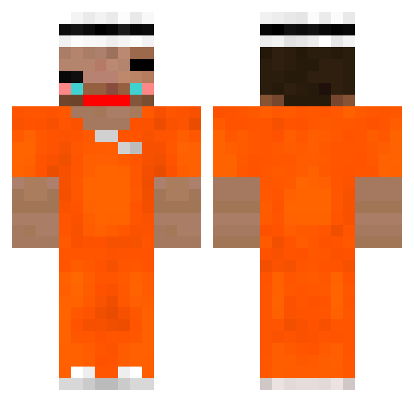 malpa2012 Minecraft skin, front and back view