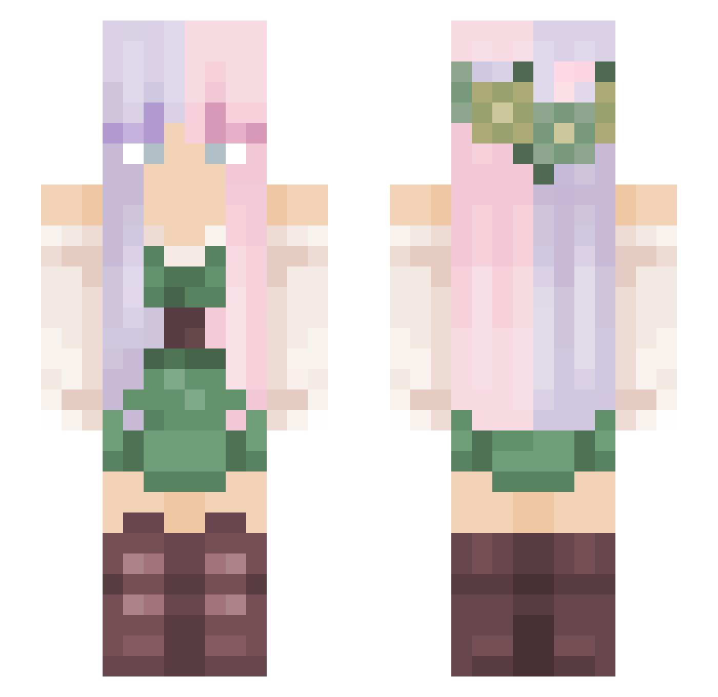 PenguinAdvisor Minecraft skin, front and back view