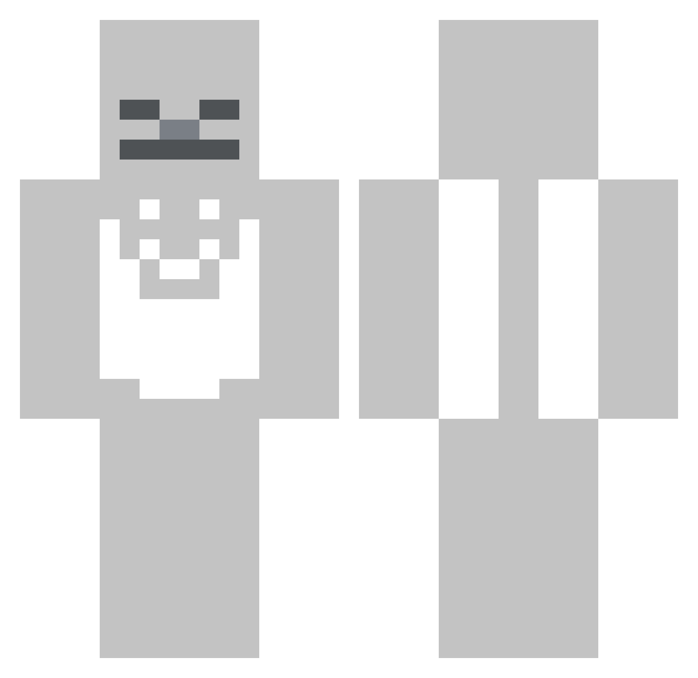 TheDerpSurvivor Minecraft skin, front and back view