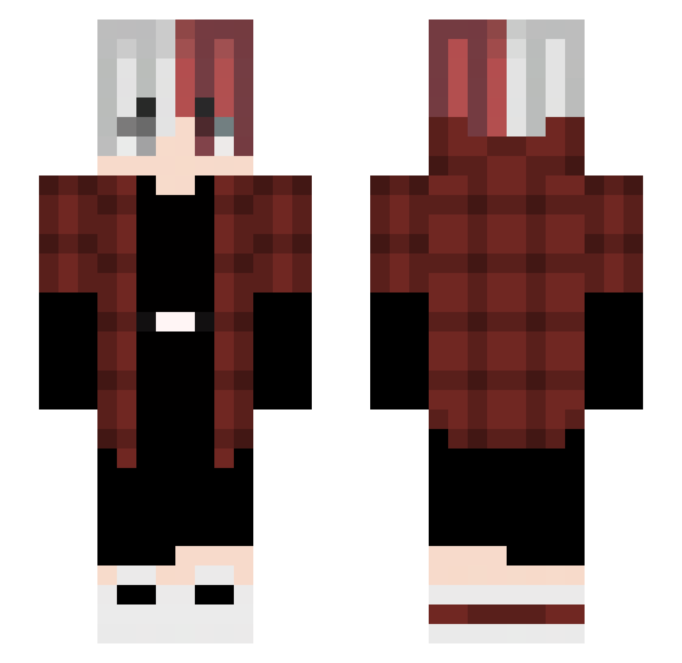 UnknownMTV Minecraft skin, front and back view