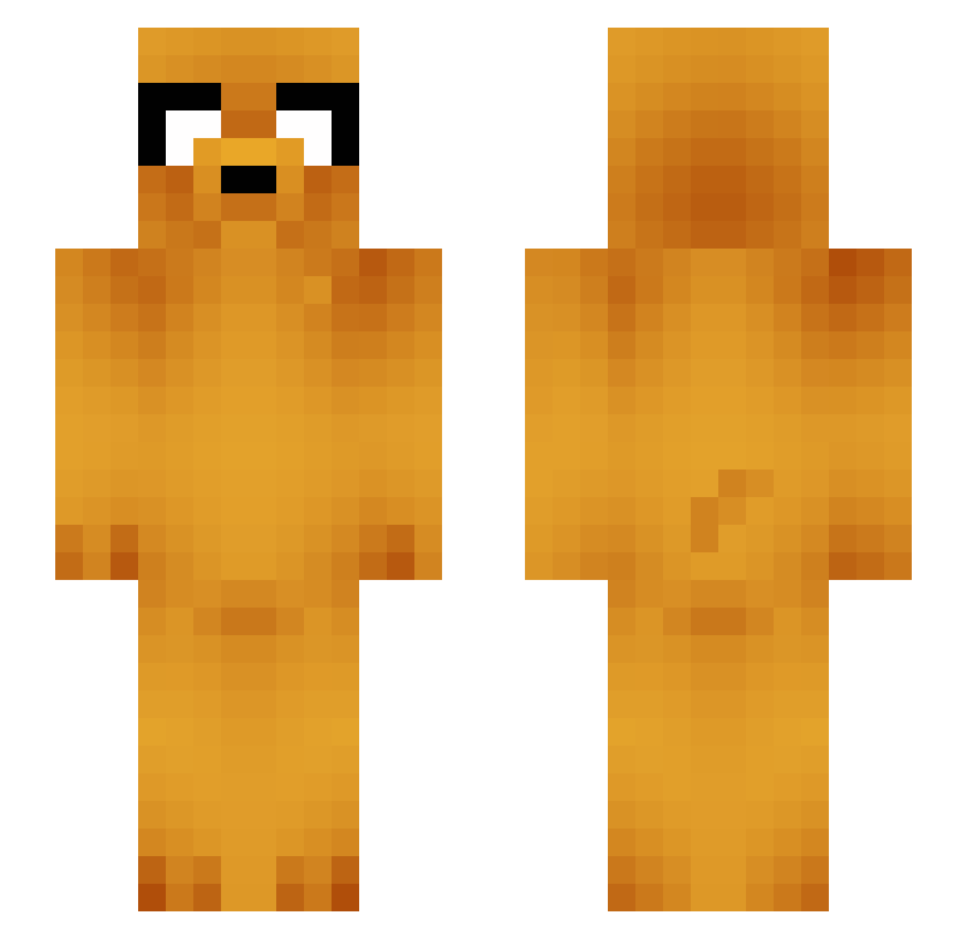 Citric Minecraft skin, front and back view