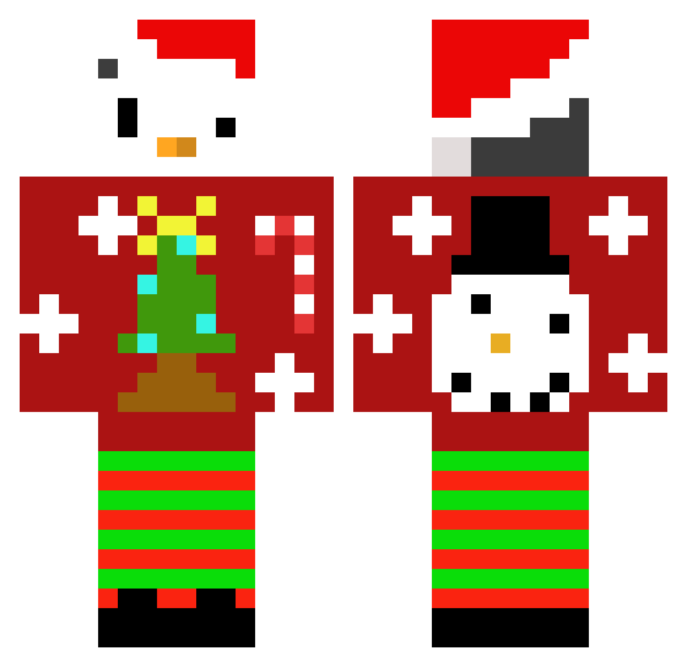 kenok19 Minecraft skin, front and back view