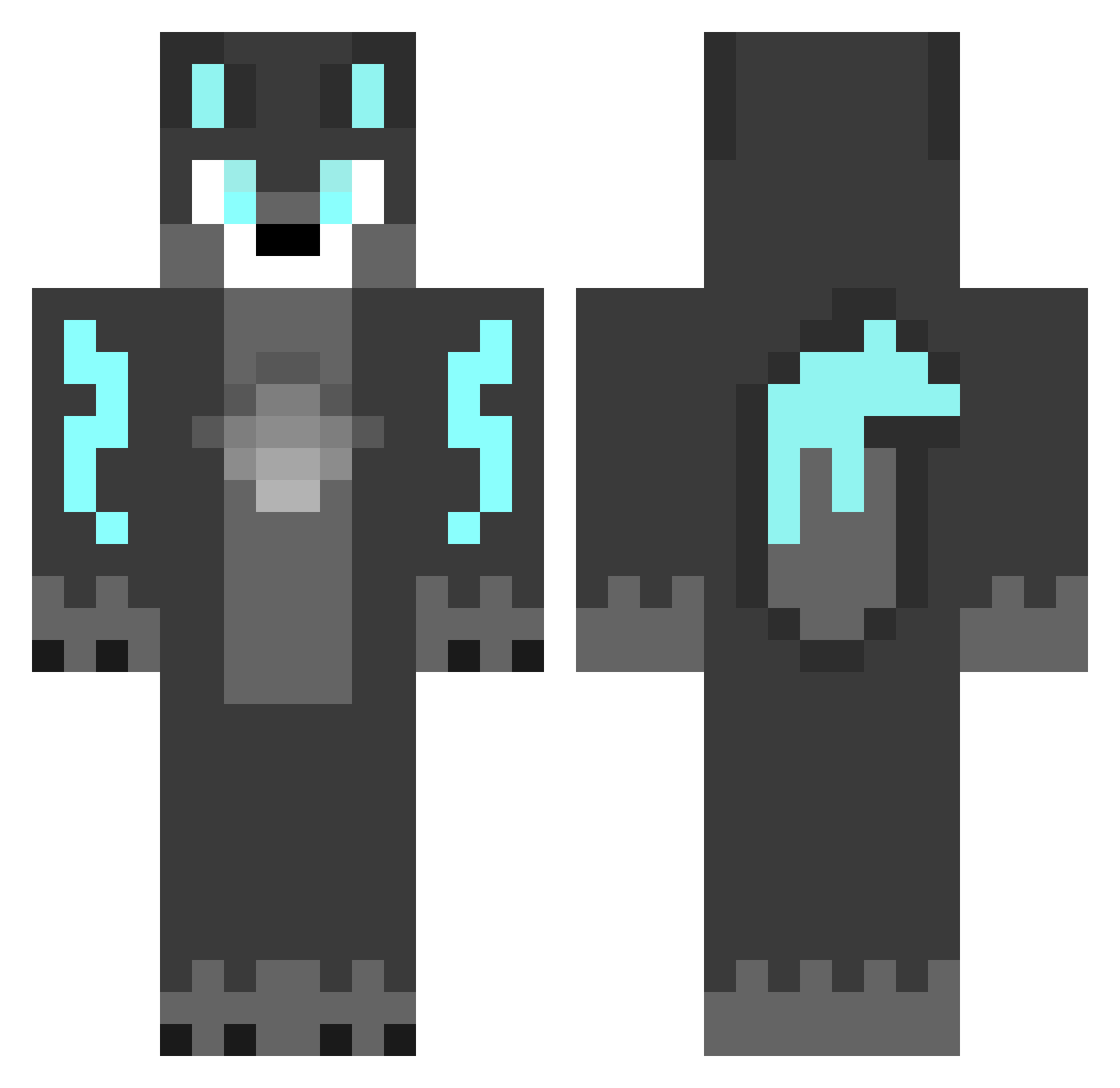 Baxmanjr Minecraft skin, front and back view