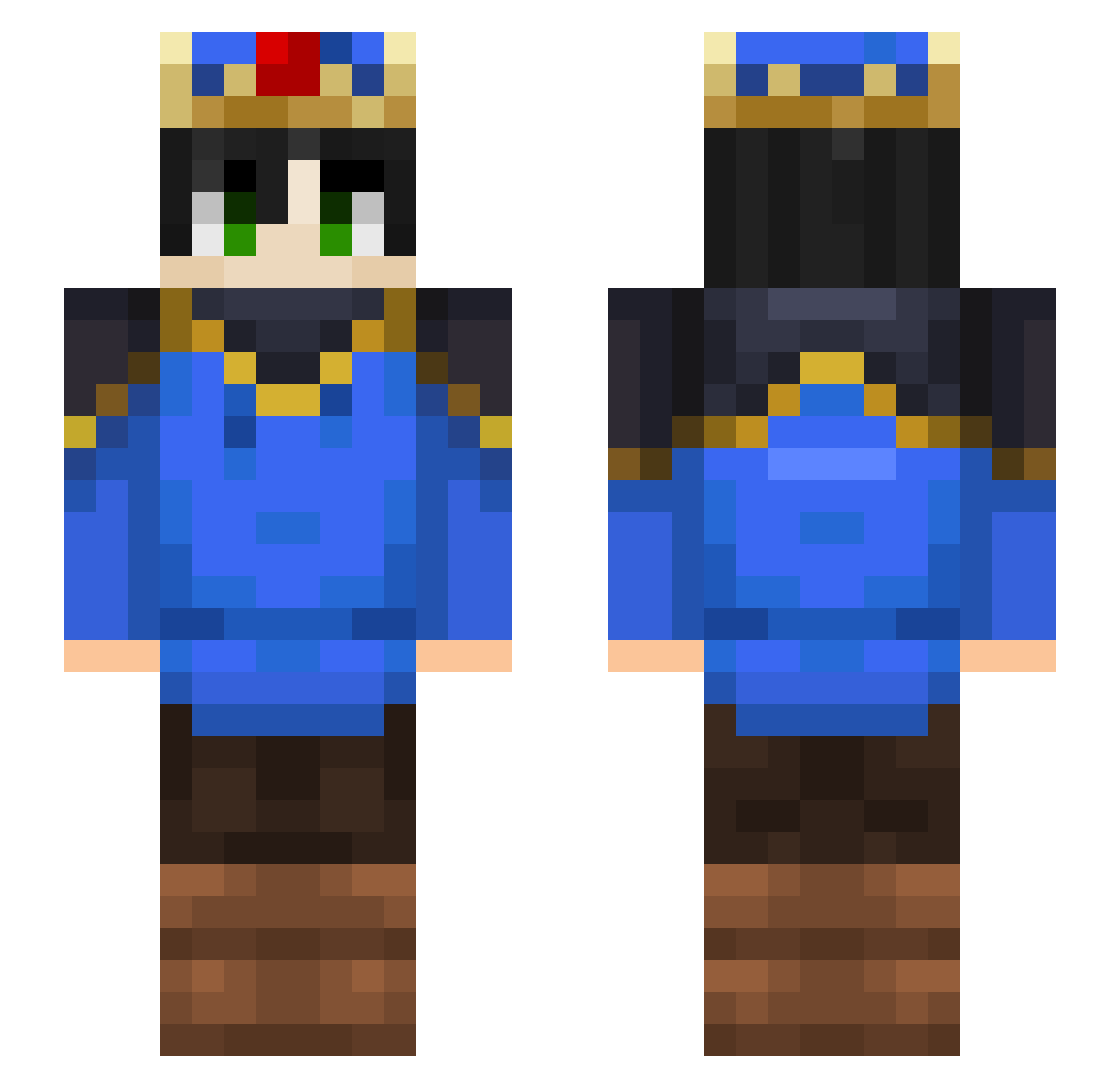 FernandoAVC Minecraft skin, front and back view