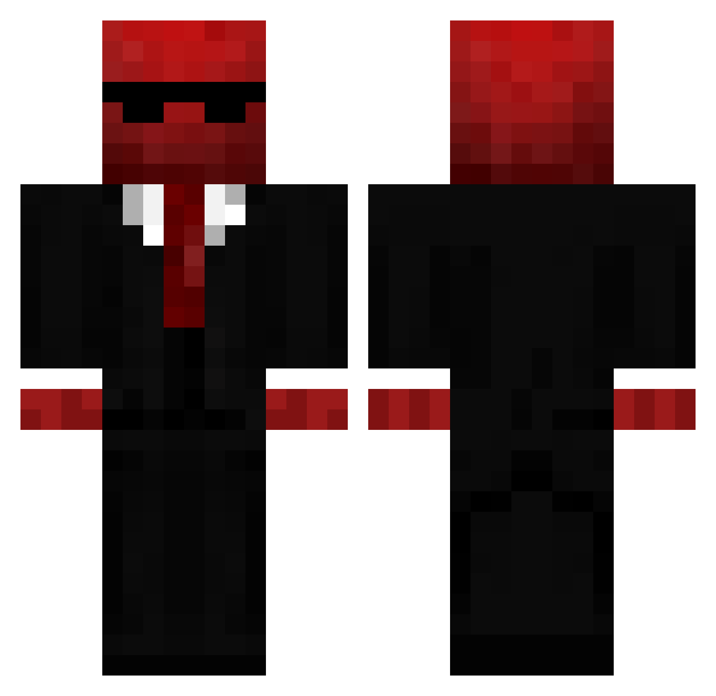 gooADAM Minecraft skin, front and back view
