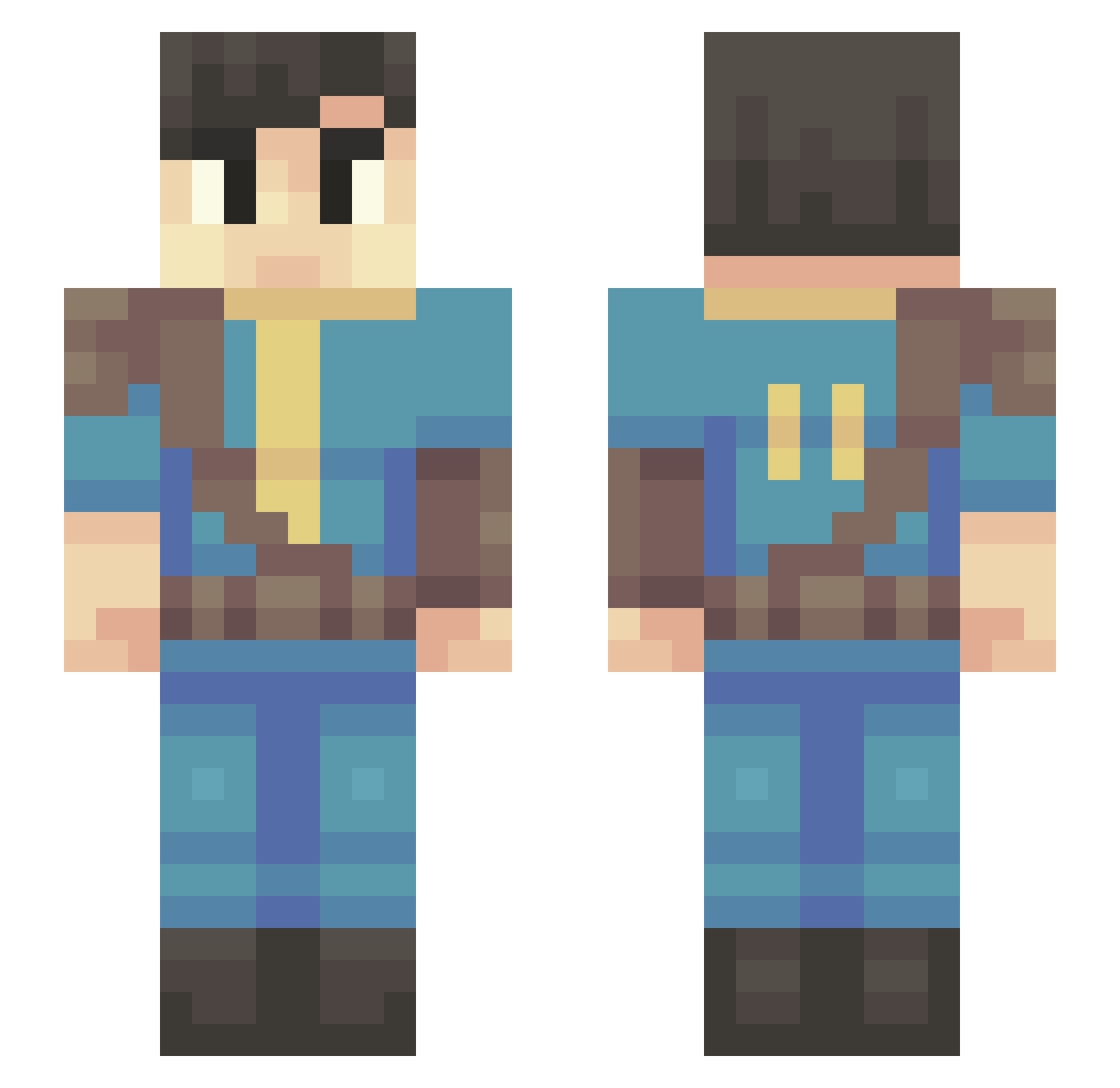 Nardo_ Minecraft skin, front and back view