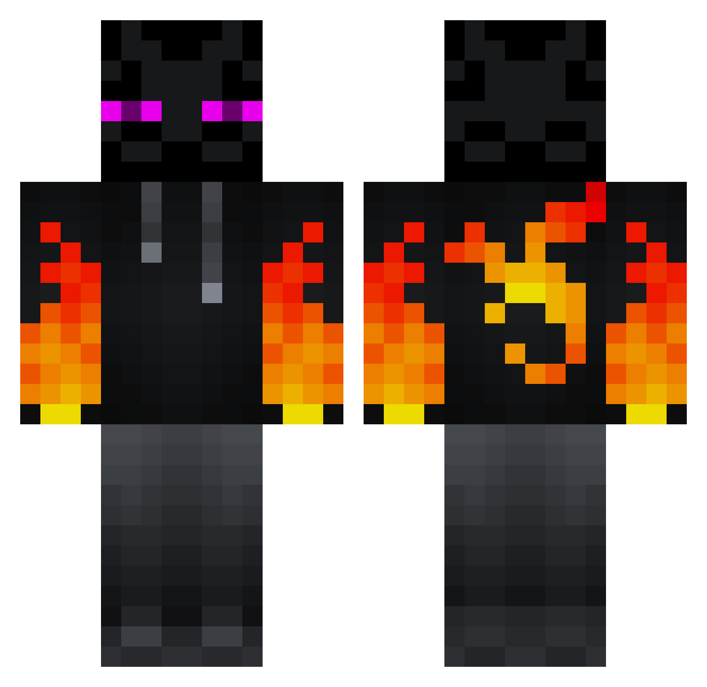 Abudavuda Minecraft skin, front and back view