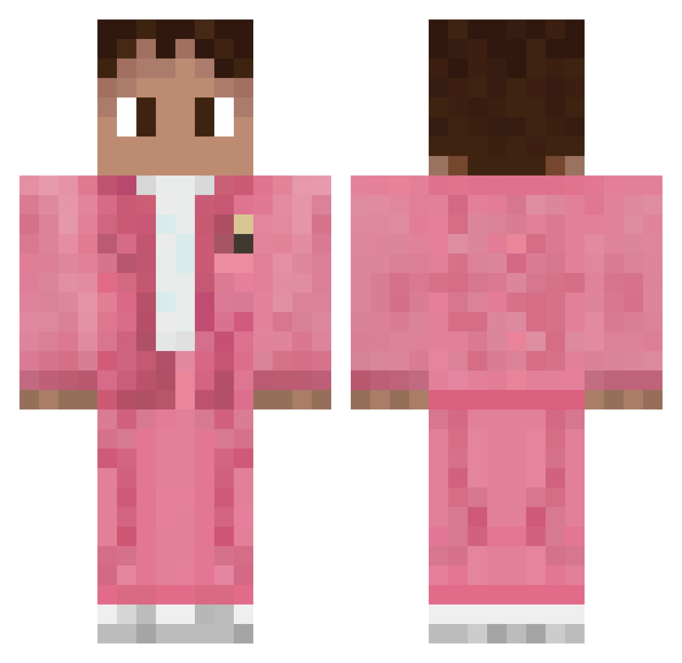 BossEnforcer Minecraft skin, front and back view