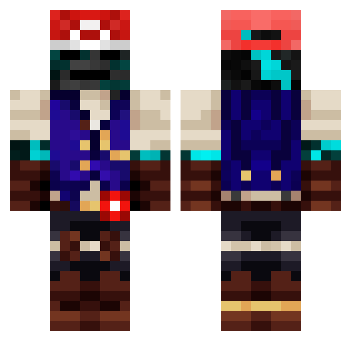 Wolf_gamer232 Minecraft skin, front and back view