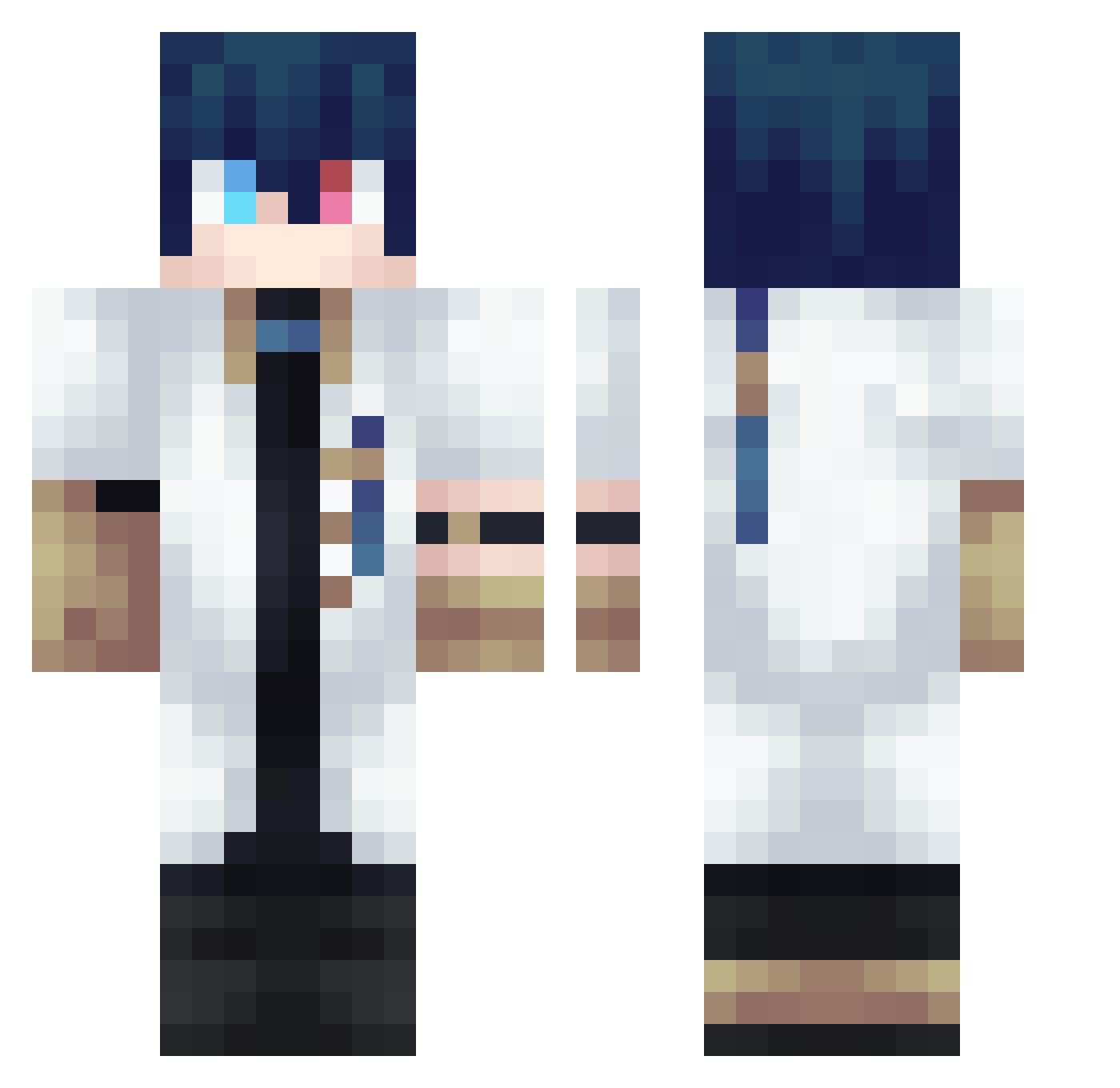 IniBatak Minecraft skin, front and back view