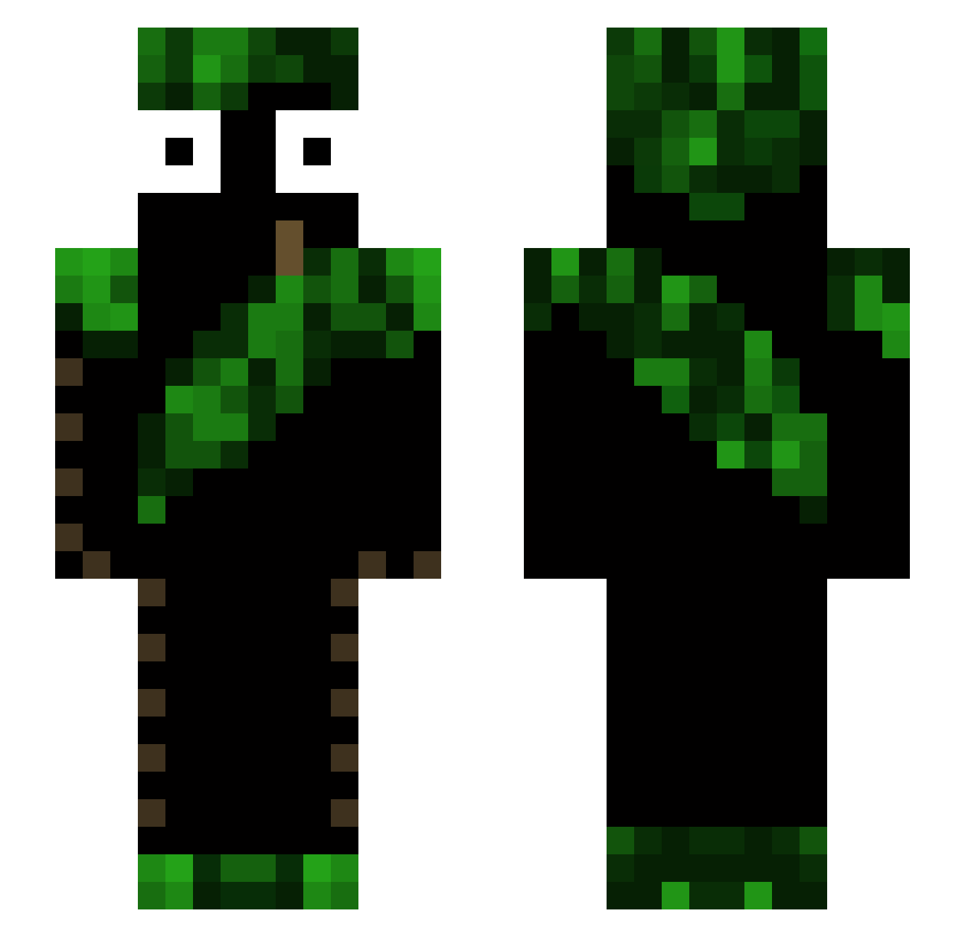 fierce_diety0 Minecraft skin, front and back view