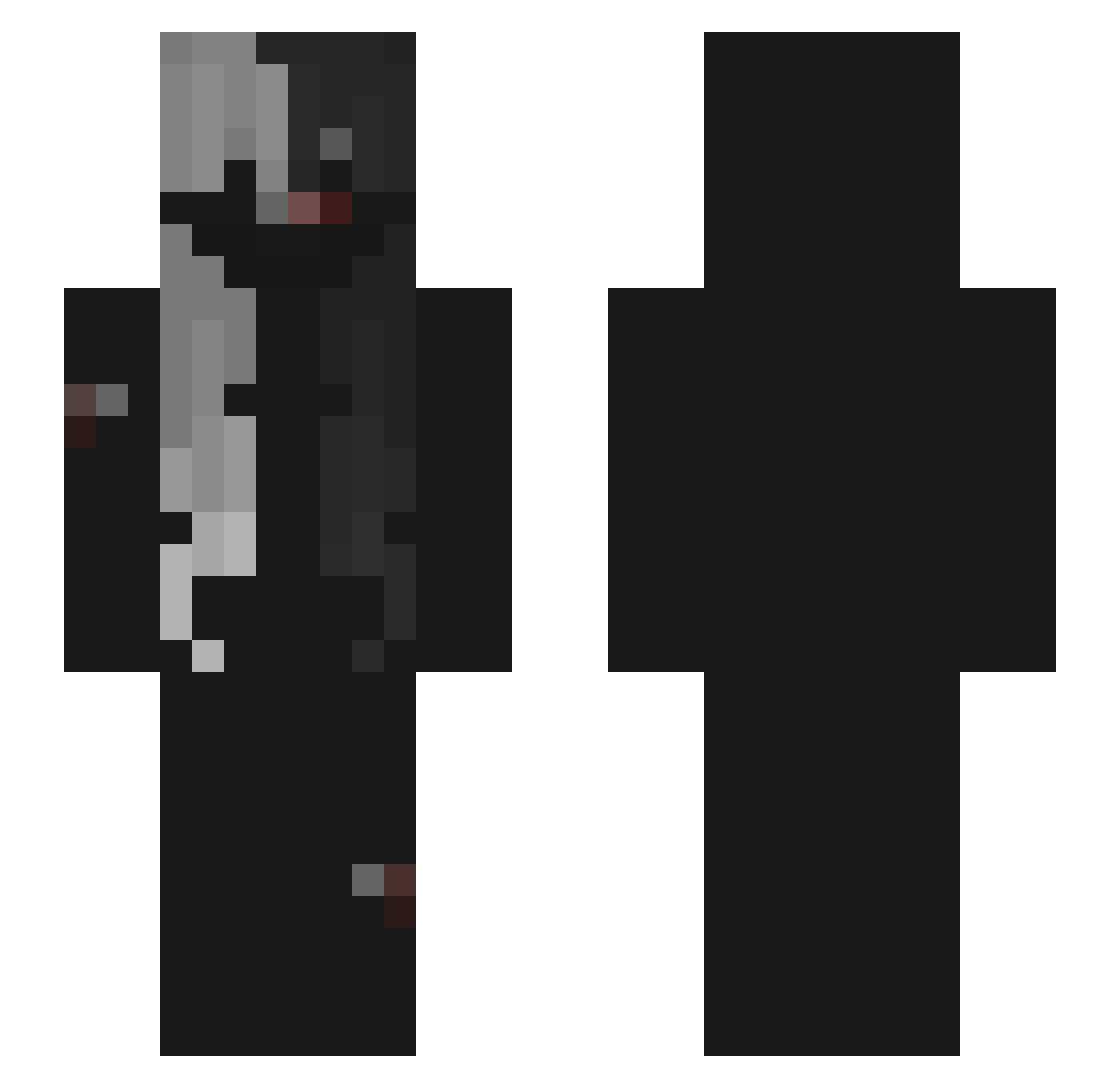 Vatsuney Minecraft skin, front and back view