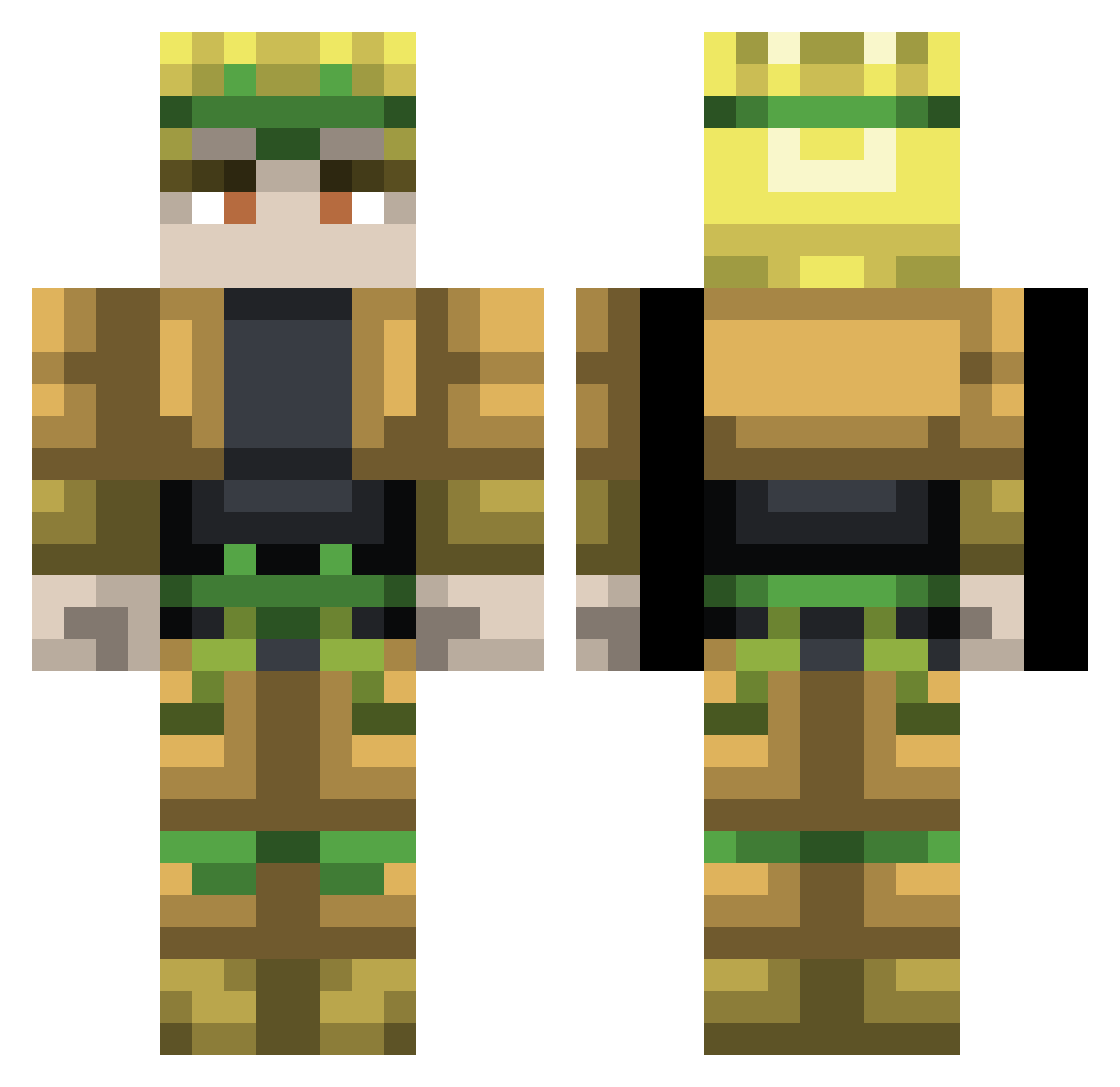 hanwenzhe Minecraft skin, front and back view
