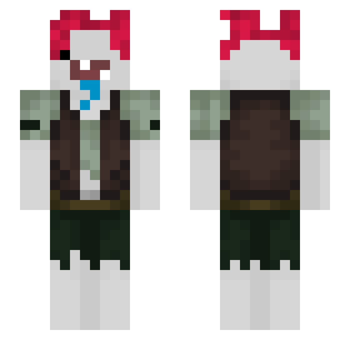 qwilax_ Minecraft skin, front and back view