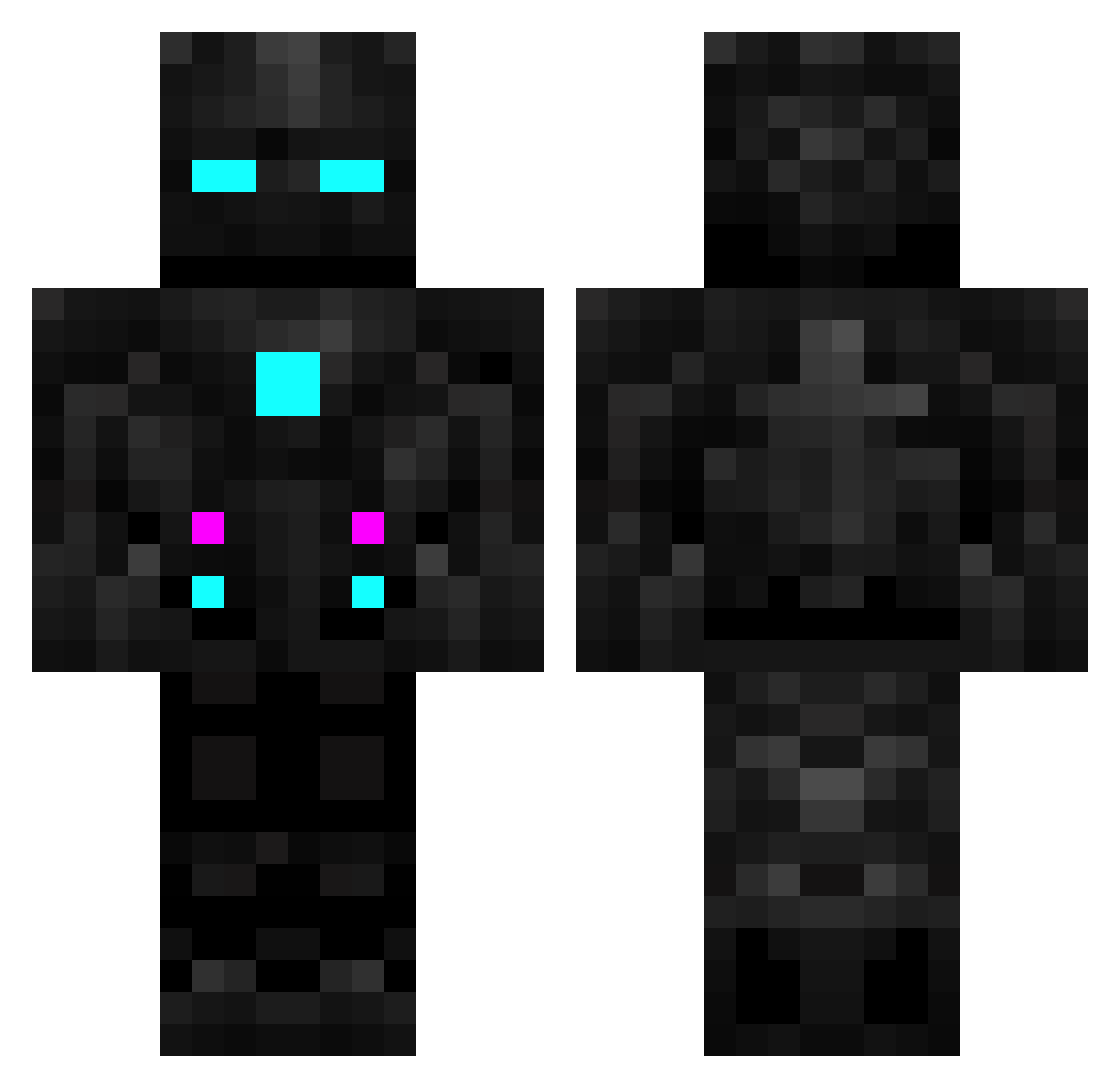 Shinizumi Minecraft skin, front and back view