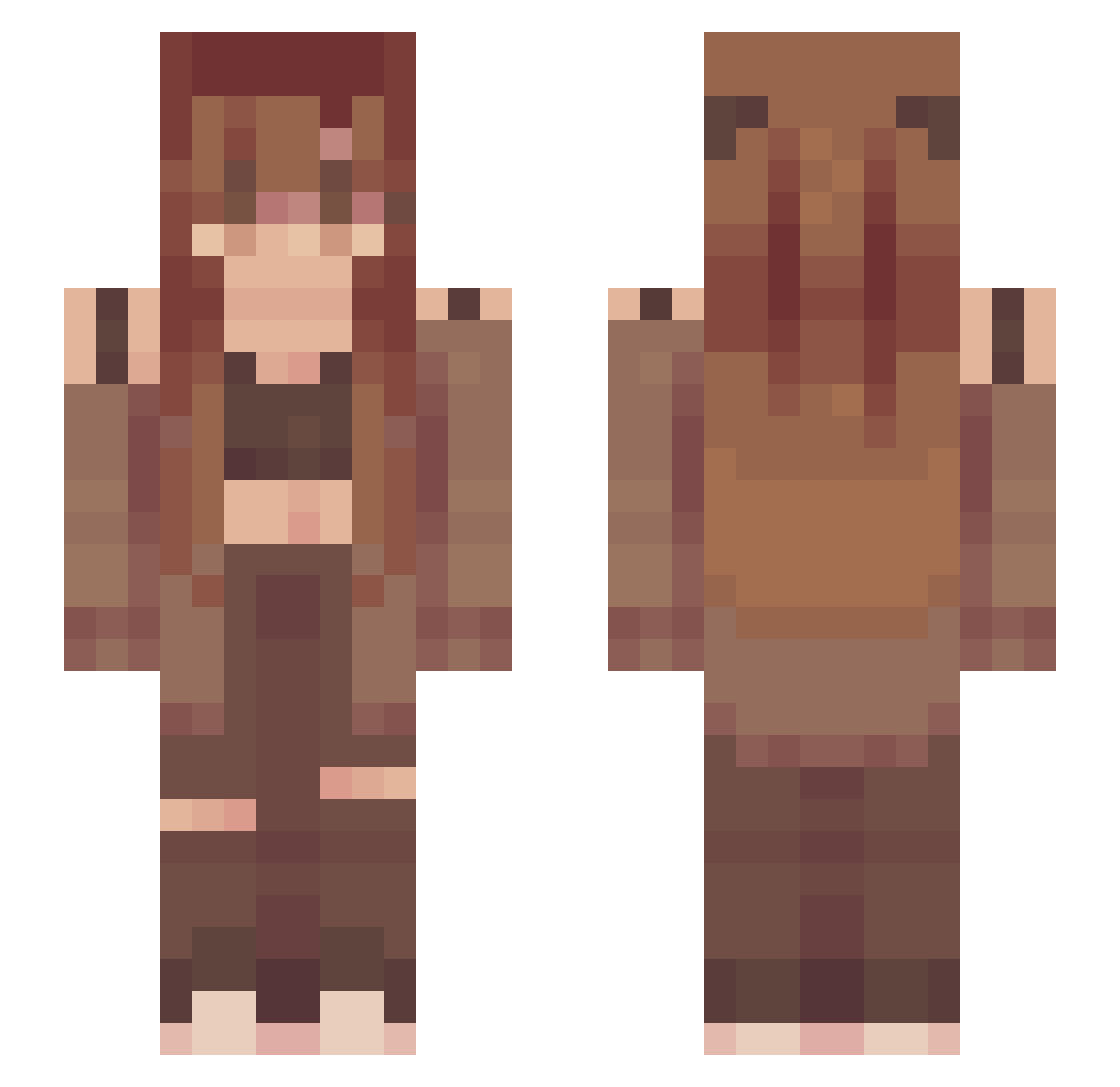x8Rimuru8x Minecraft skin, front and back view