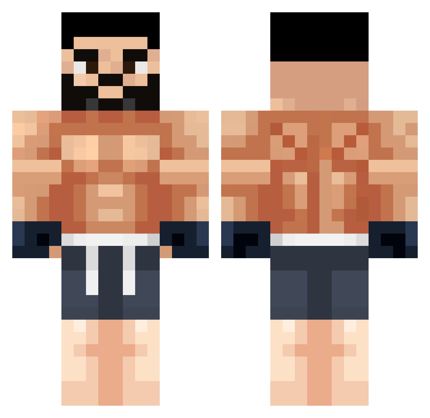 KoopaDetat Minecraft skin, front and back view