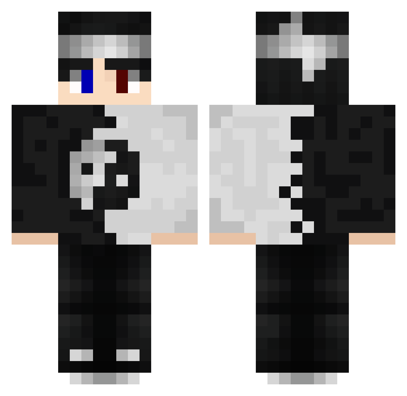 patfactno Minecraft skin, front and back view