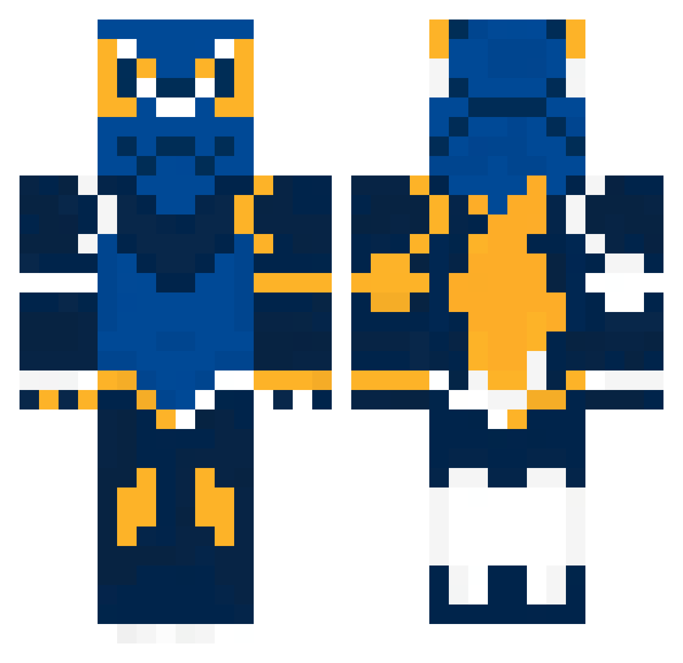 NittyTibbler Minecraft skin, front and back view