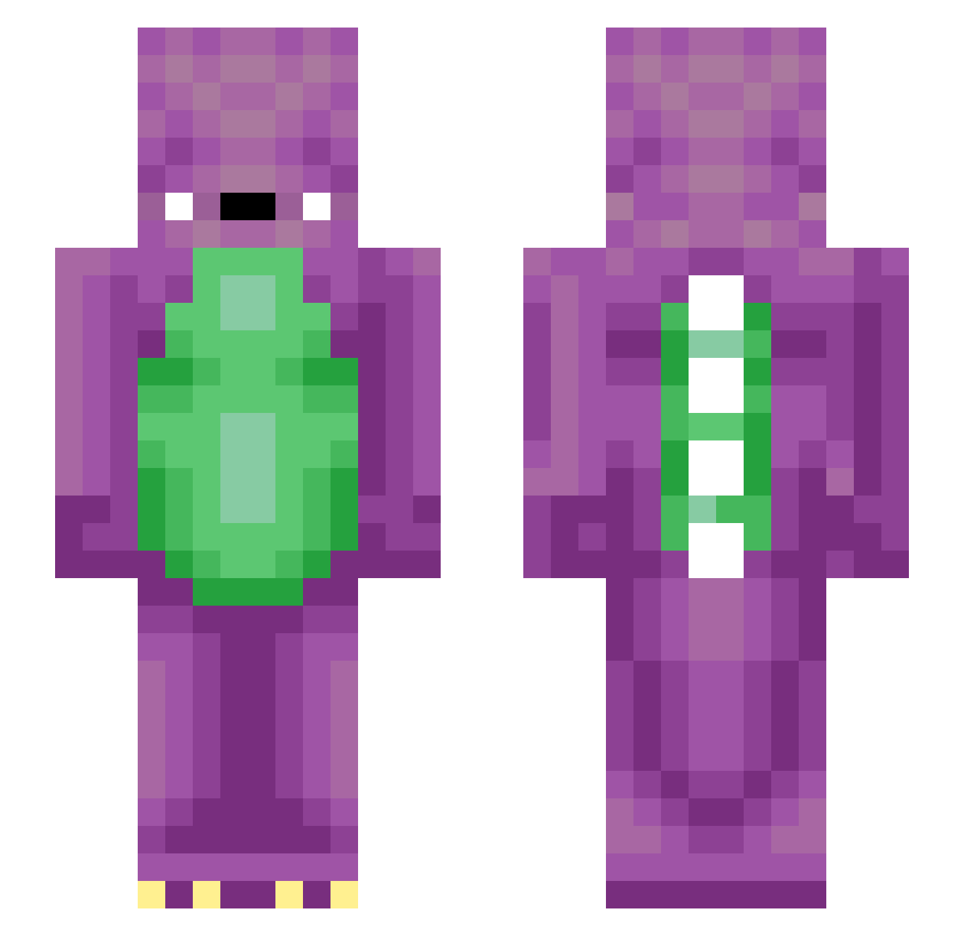 xHerrera Minecraft skin, front and back view