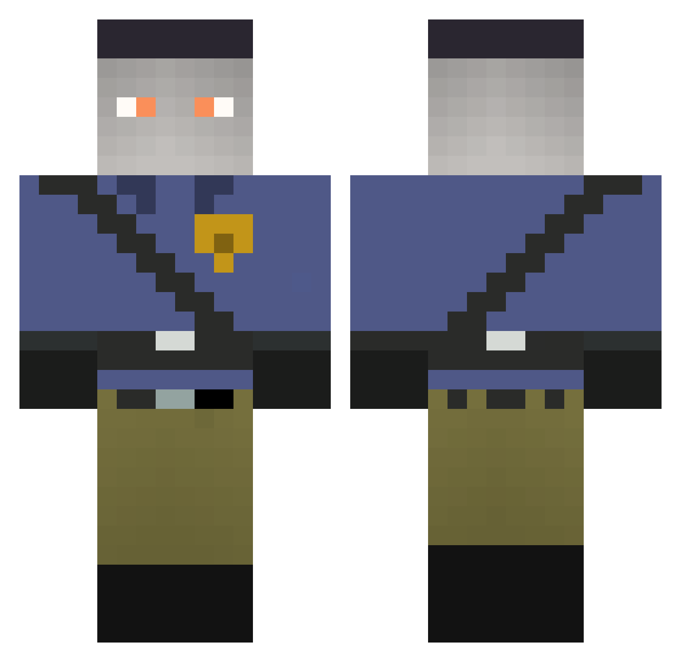 Chicho_32 Minecraft skin, front and back view