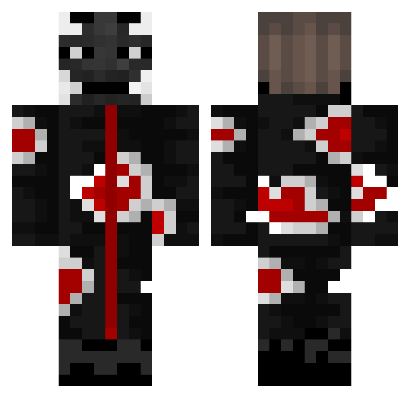 Sn3akyOni Minecraft skin, front and back view