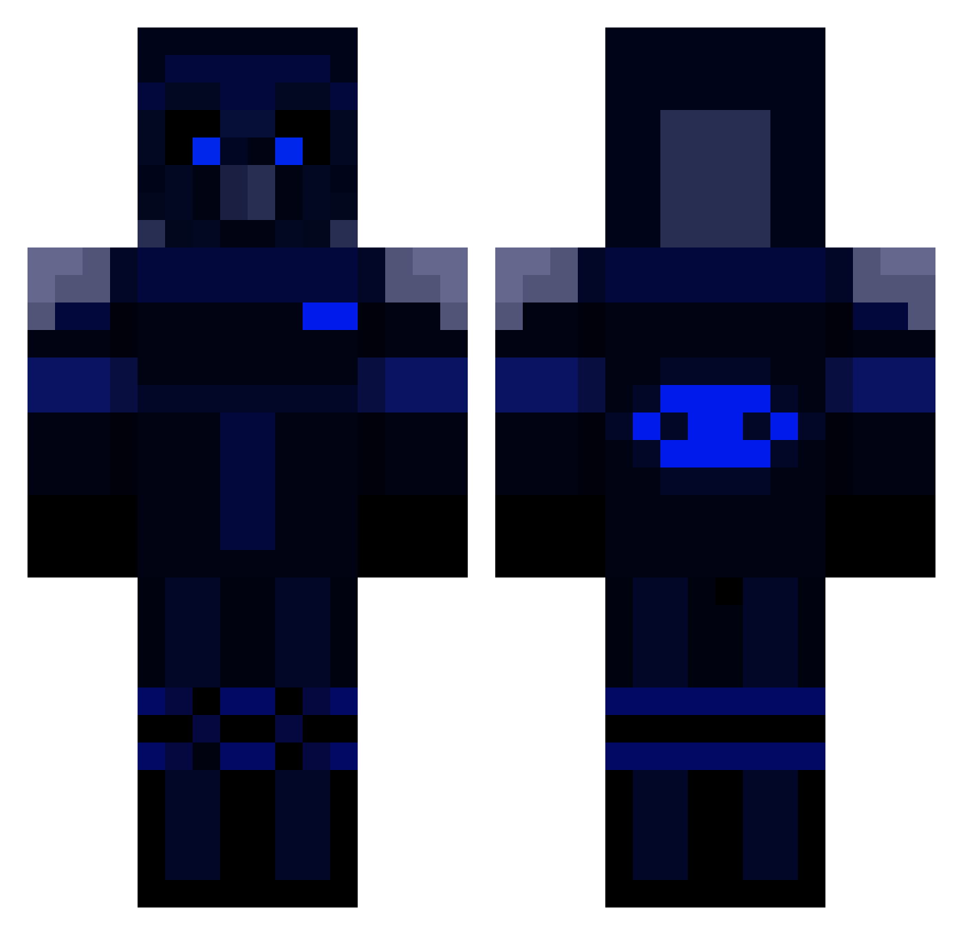 deadmansighting Minecraft skin, front and back view