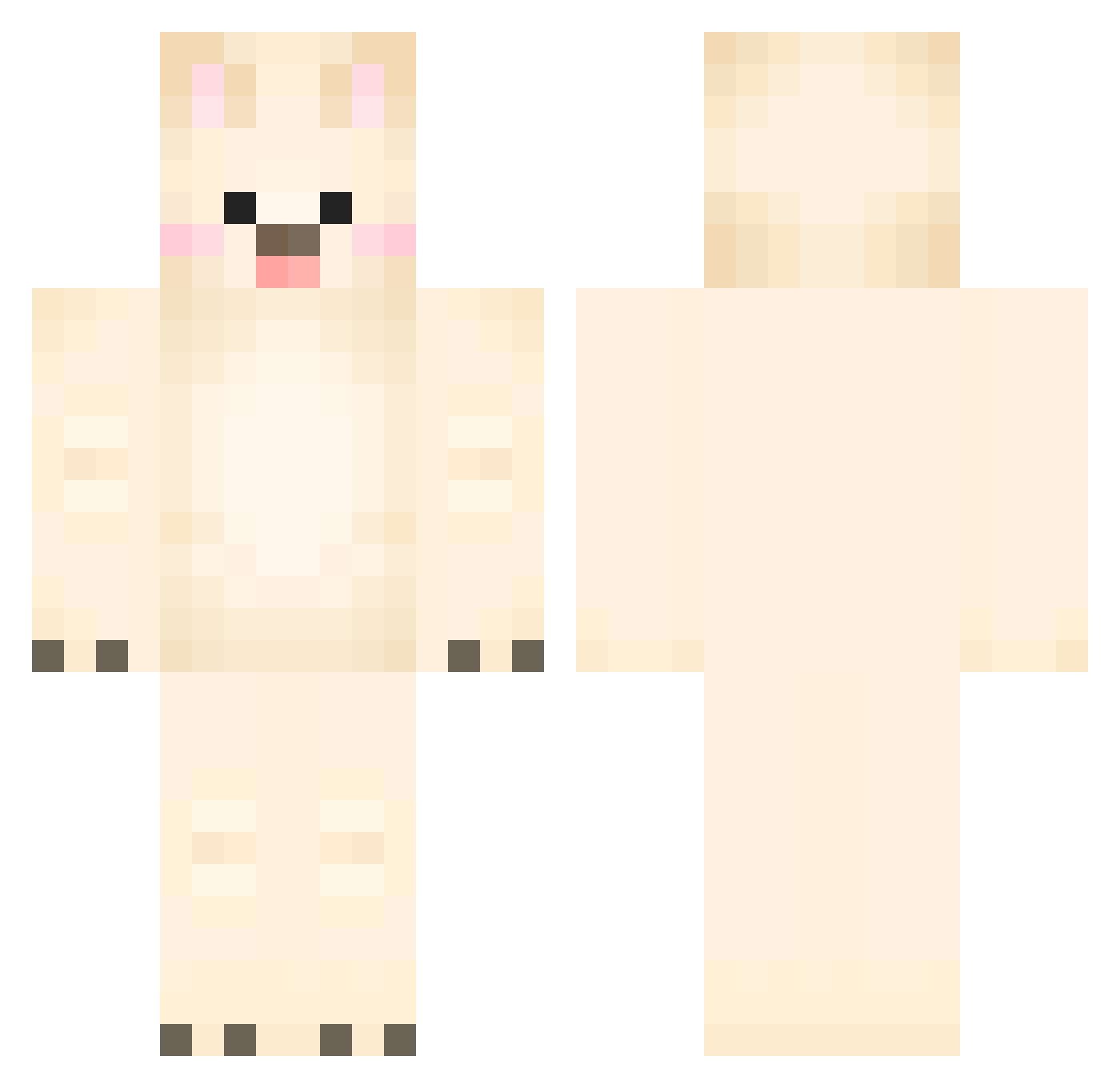 WangwA_Ang Minecraft skin, front and back view