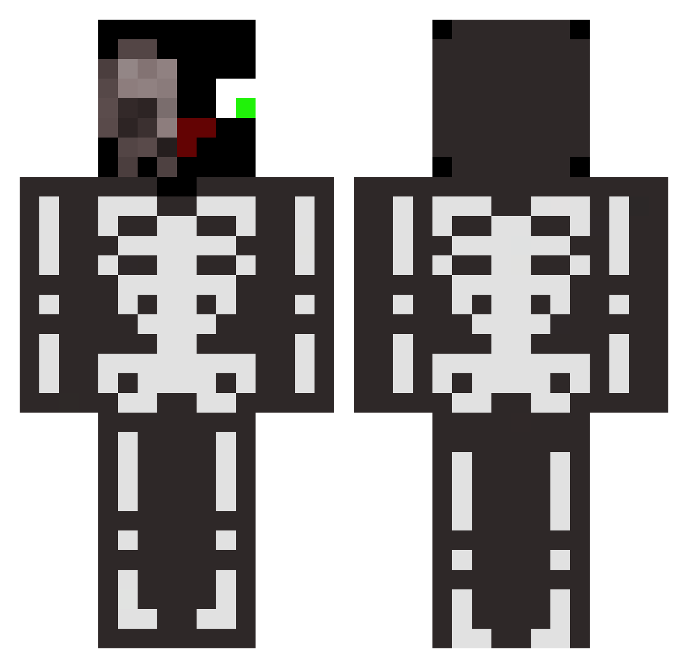 woerkflow Minecraft skin, front and back view