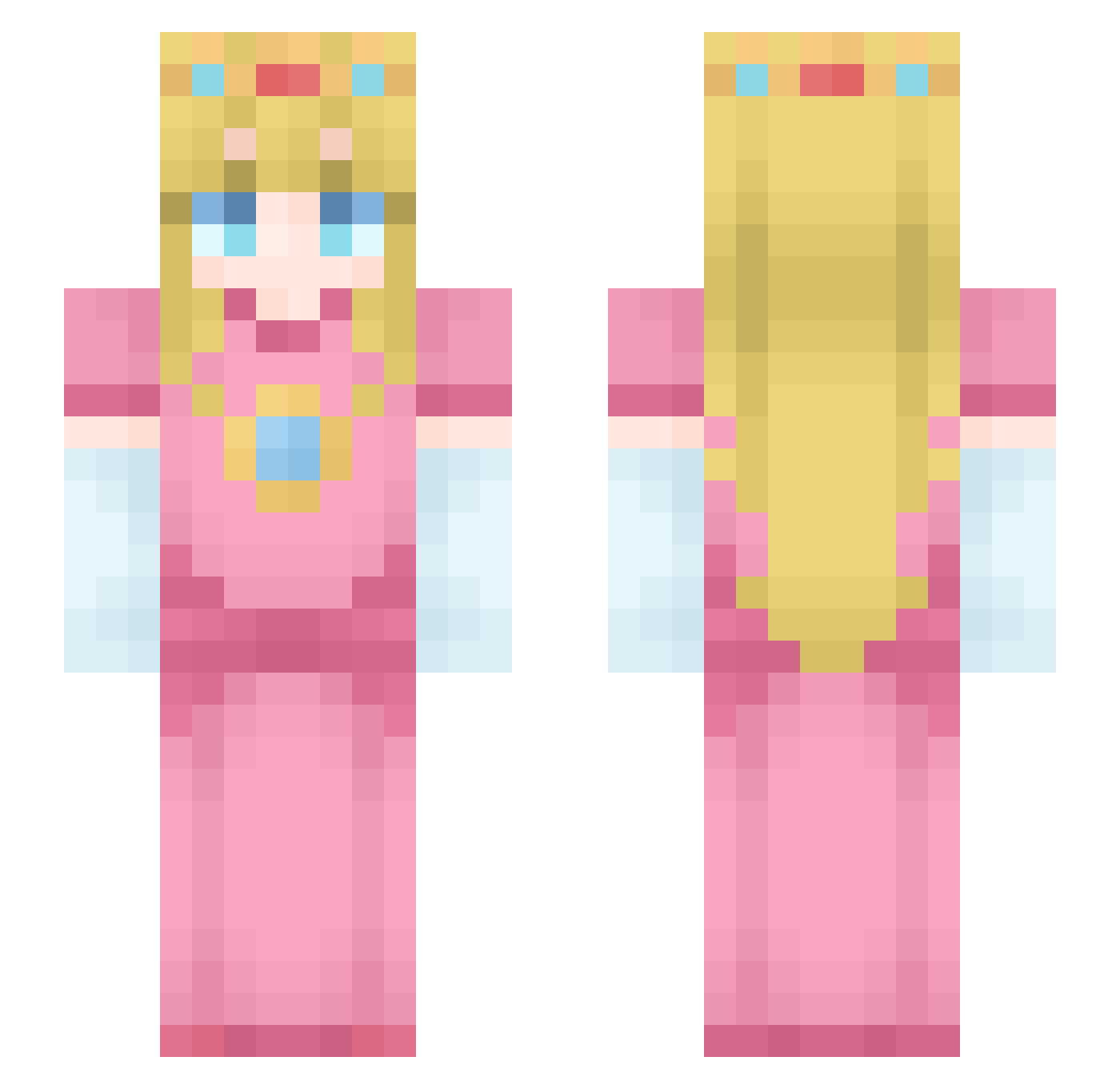 Fish_stickz Minecraft skin, front and back view