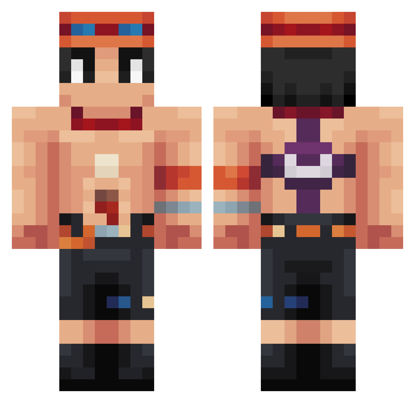 x227thCarlox Minecraft skin, front and back view