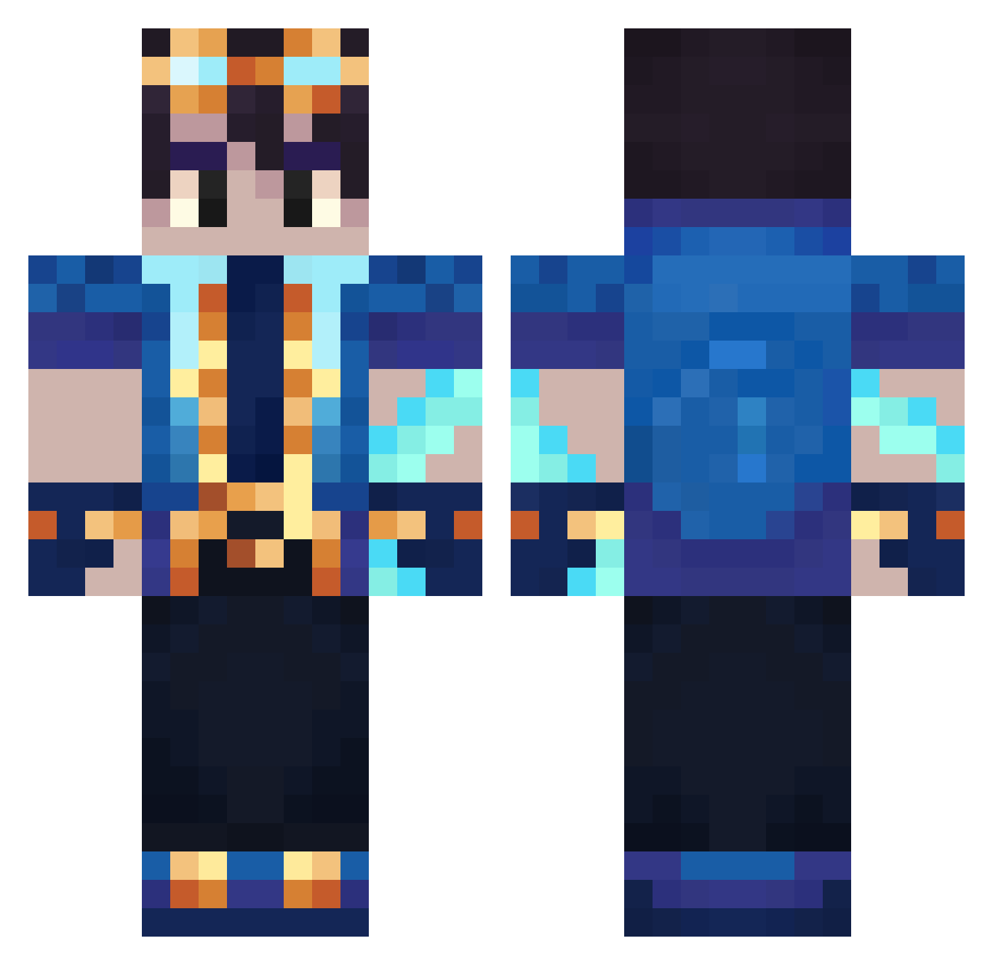 kayser12 Minecraft skin, front and back view