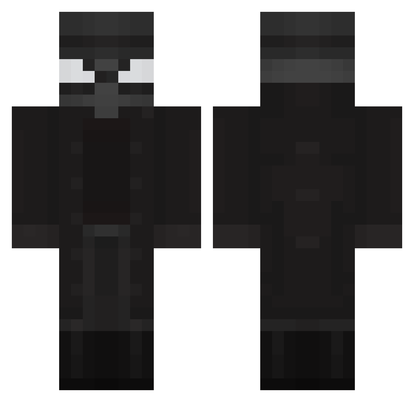 Winspires Minecraft skin, front and back view