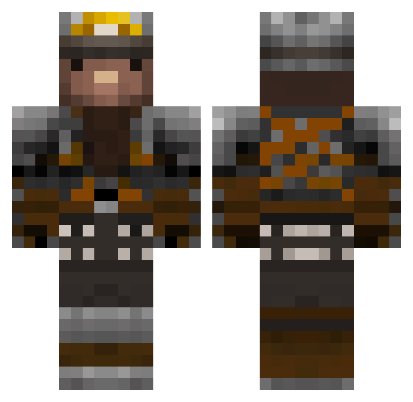 The_Random1957 Minecraft skin, front and back view
