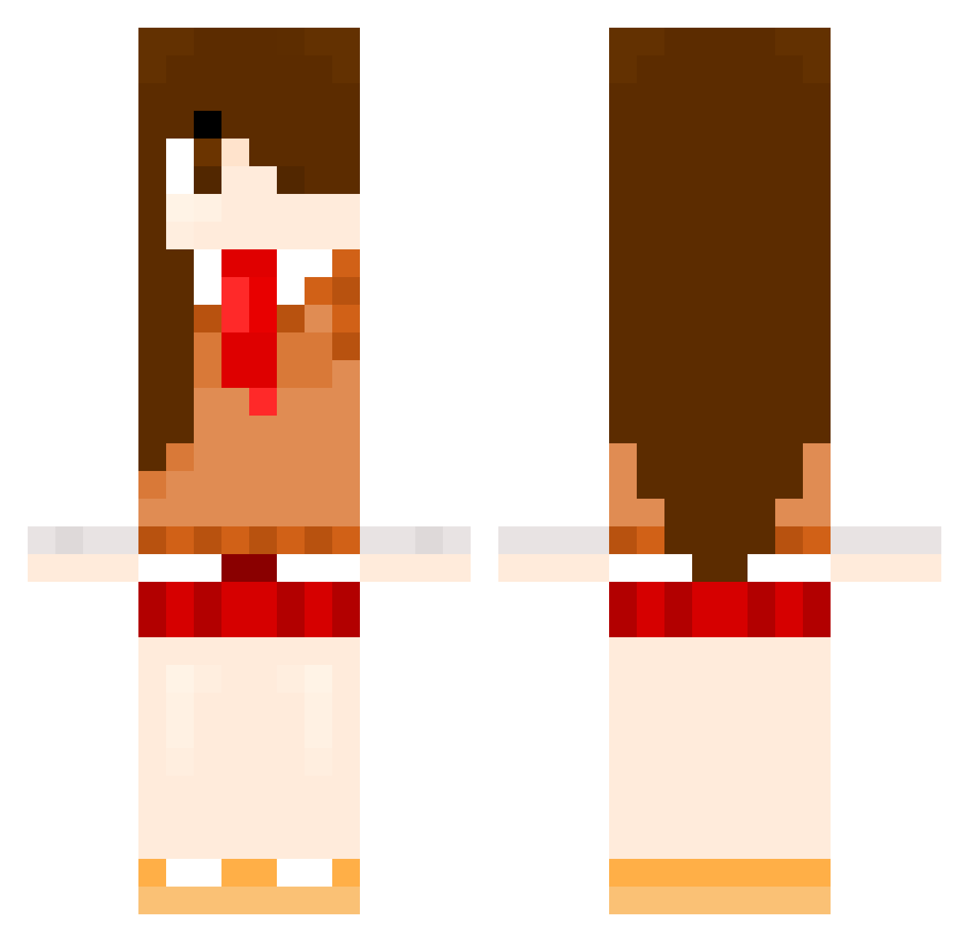 Lh_54 Minecraft skin, front and back view