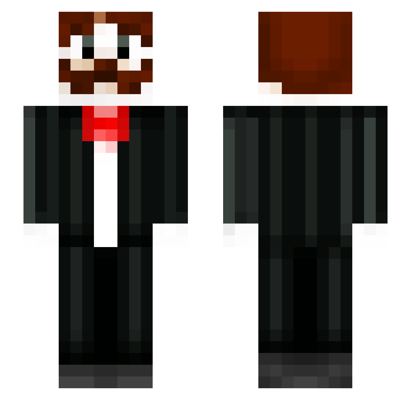 MhhPringelz Minecraft skin, front and back view